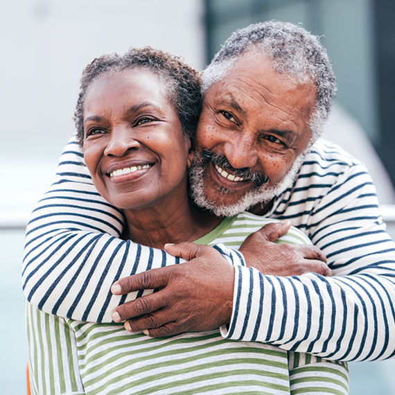 A couple smiling. Link to Life Stage Gift Planner Over Age 65 Situations. lsgp_65.jpg